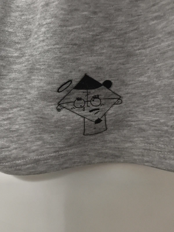 Pantalón corto gris M detalle